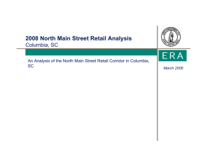 2008 North Main Street Retail Analysis Columbia, SC SC