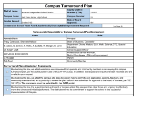 Campus Turnaround Plan