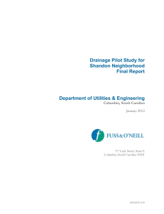 Drainage Pilot Study for Shandon Neighborhood Final Report Department of Utilities &amp; Engineering