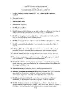 CITY OF COLUMBIA REGULATIONS PART 26 PROCEDURES FOR EASEMENT ACQUISITION
