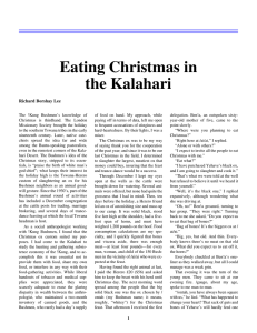 Eating Christmas in the Kalahari Article 4 Richard Borshay Lee