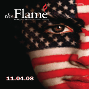 Flame the 11.04.08 The Magazine of Claremont Graduate University