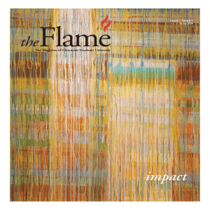 Flame the impact The Magazine of Claremont Graduate University