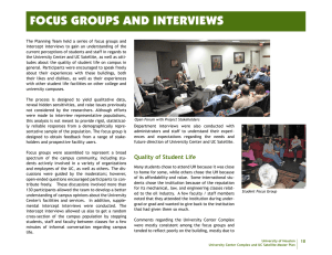 FOCUS GROUPS AND INTERVIEWS