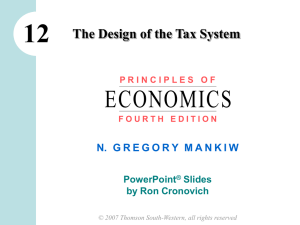 12 ECONOMICS The Design of the Tax System