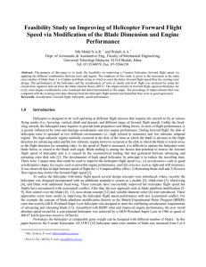 Feasibility Study on Improving of Helicopter Forward Flight