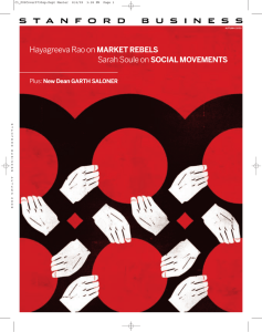 Hayagreeva Rao on Sarah Soule on MARKET REBELS SOCIAL MOVEMENTS