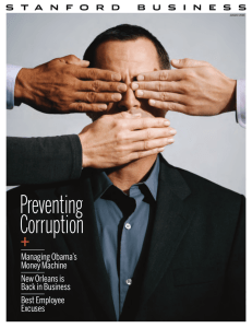 Preventing Corruption + Managing Obama’s