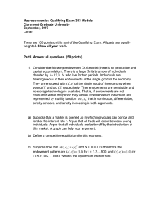 Macroeconomics Qualifying Exam-303 Module Claremont Graduate University September, 2007 Lamar