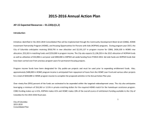 2015-2016 Annual Action Plan AP-15 Expected Resources – 91.220(c)(1,2)  Introduction
