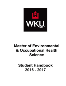 Master of Environmental &amp; Occupational Health Science