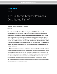 Are California Teacher Pensions Distributed Fairly?