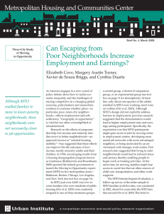 Can Escaping from Poor Neighborhoods Increase Employment and Earnings?