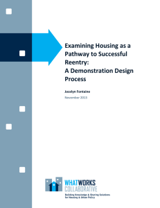 Examining Housing as a Pathway to Successful Reentry: A Demonstration Design