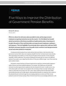 Five Ways to Improve the Distribution of Government Pension Benefits