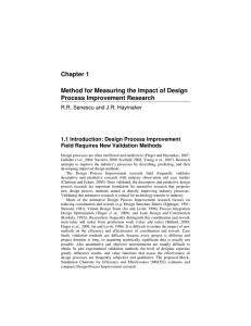 Chapter 1 Method for Measuring the Impact of Design Process Improvement Research