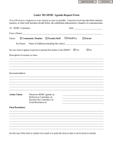 Lanier MS SDMC Agenda Request Form