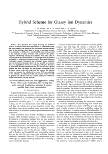 Hybrid Scheme for Glassy Ion Dynamics J. M. Sharif