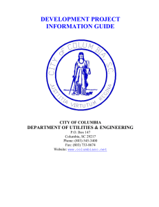 DEVELOPMENT PROJECT INFORMATION GUIDE  DEPARTMENT OF UTILITIES &amp; ENGINEERING