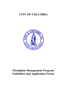 CITY OF COLUMBIA  Floodplain Management Program Guidelines and Application Forms