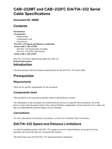 CAB−232MT and CAB−232FC EIA/TIA−232 Serial Cable Specifications Contents Document ID: 46800