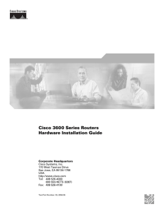 Cisco 3600 Series Routers Hardware Installation Guide