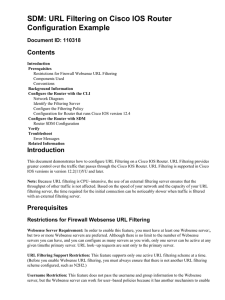 SDM: URL Filtering on Cisco IOS Router Configuration Example Contents Document ID: 110318