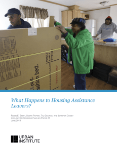 What Happens to Housing Assistance Leavers? R