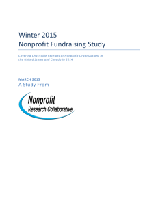 Winter 2015 Nonprofit Fundraising Study A Study From MARCH 2015