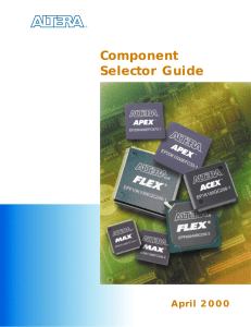 Component Selector Guide April 2000 Altera Corporation