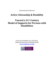 Active Citizenship &amp; Disability  Toward a 21 Century