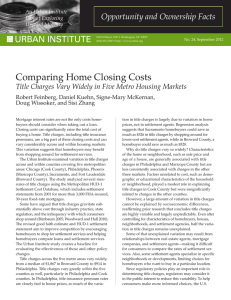 Comparing Home Closing Costs Opportunity and Ownership Facts