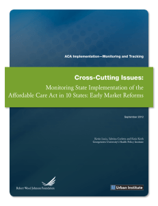 Cross-Cutting Issues: Monitoring State Implementation of the ACA Implementation—Monitoring and Tracking