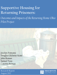 Supportive Housing for Returning Prisoners:
