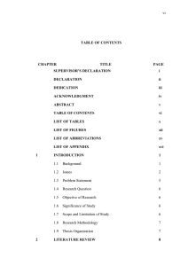 vi TABLE OF CONTENTS CHAPTER TITLE