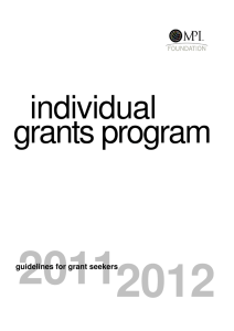 2011 2012 individual grants program