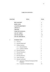 TABLE OF CONTENTS CHAPTER TITLE