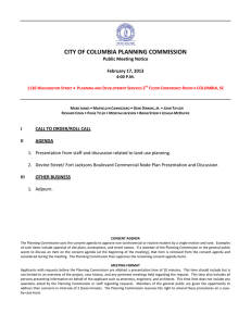 CITY OF COLUMBIA PLANNING COMMISSION