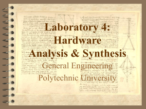 Laboratory 4: Hardware Analysis &amp; Synthesis General Engineering