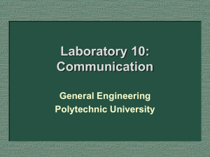 Laboratory 10: Communication General Engineering Polytechnic University