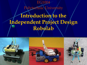 Introduction to the Independent Project Design Robolab EG1004