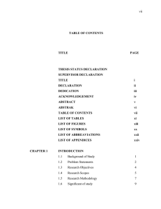 vii  TABLE OF CONTENTS TITLE