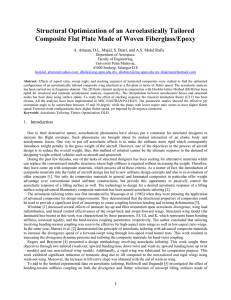 Structural Optimization of an Aeroelastically Tailored