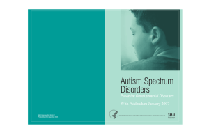 Autism Spectrum Disorders Pervasive Developmental Disorders