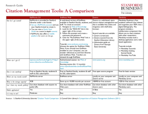 Citation Management Tools: A Comparison Research Guide