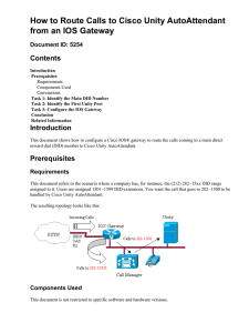 How to Route Calls to Cisco Unity AutoAttendant Contents Document ID: 5254