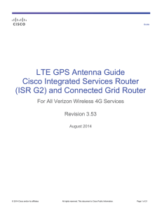 LTE GPS Antenna Guide Cisco Integrated Services Router