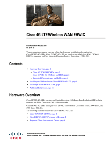 Cisco 4G LTE Wireless WAN EHWIC