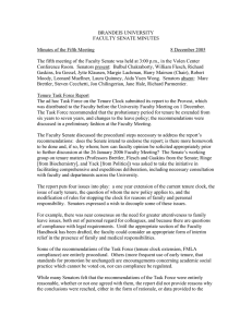 BRANDEIS UNIVERSITY FACULTY SENATE MINUTES Minutes of the Fifth Meeting 8 December 2005