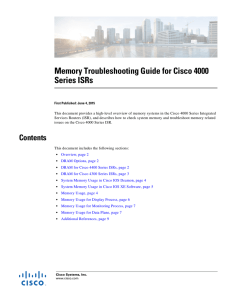 Memory Troubleshooting Guide for Cisco 4000 Series ISRs